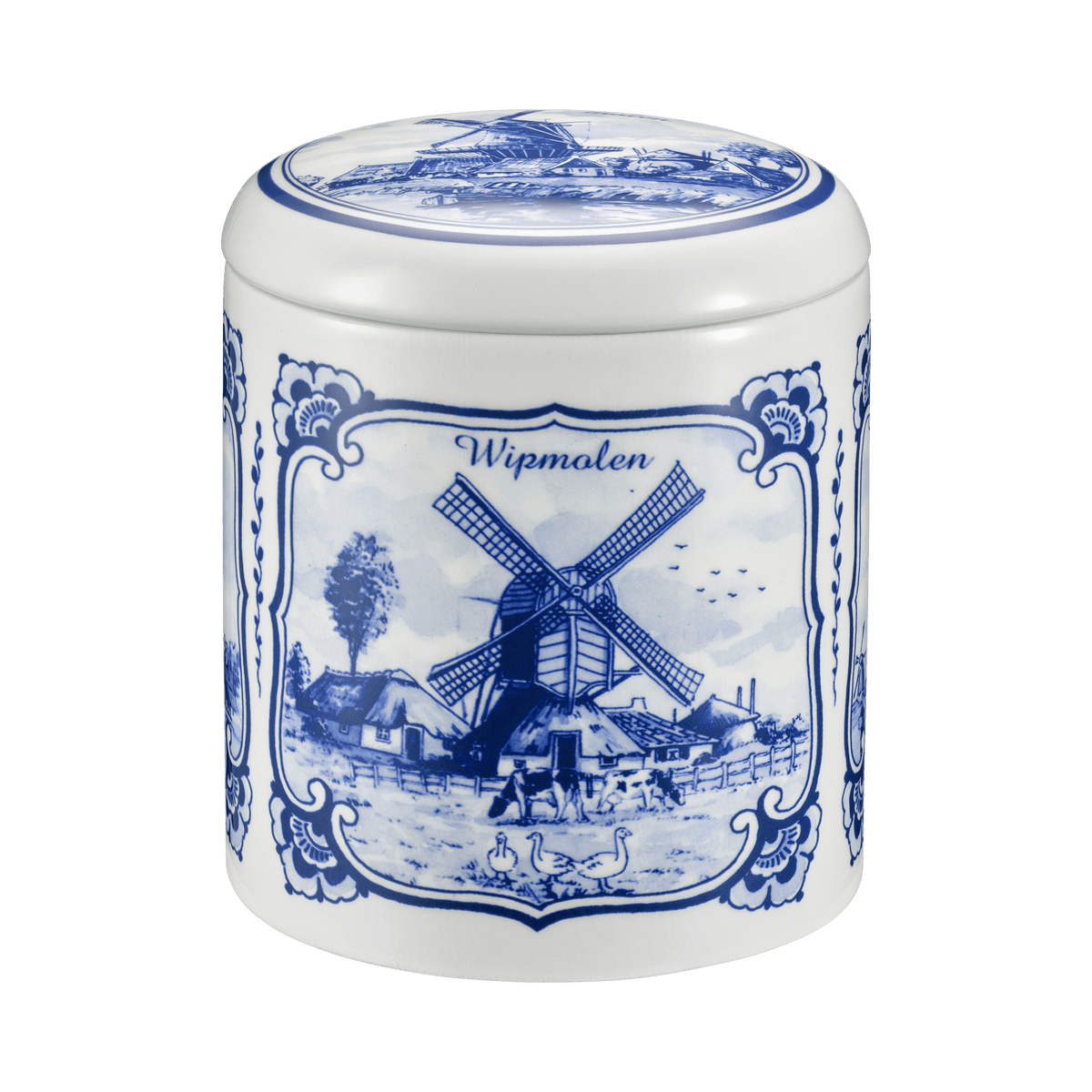 Personalised Delft Blue jar - Windmill